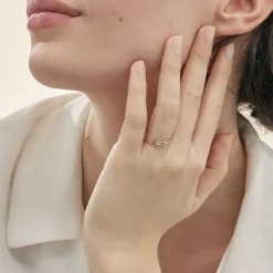 Bague Nelle Or Jaune Diamant