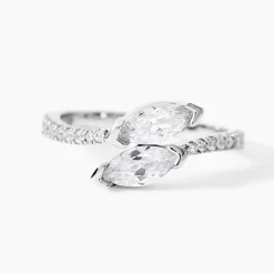 Bague Nevarte Argent Blanc Oxyde De Zirconium