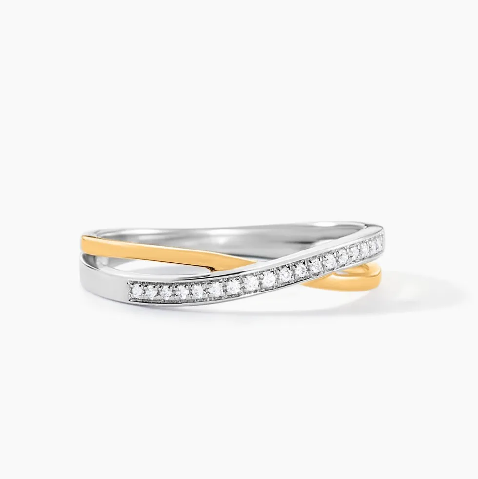 Bague Nivine Or Jaune Argent Blanc Oxyde De Zirconium