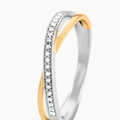 Bague Nivine Or Jaune Argent Blanc Oxyde De Zirconium