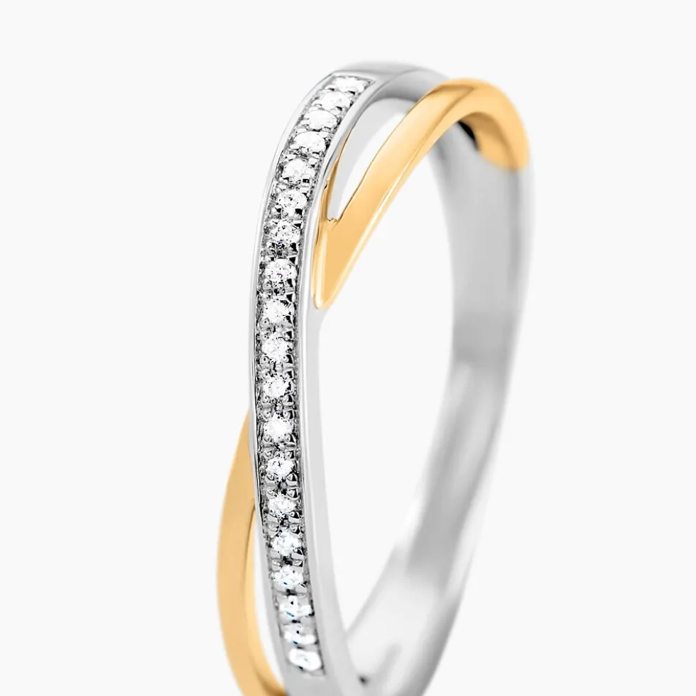 Bague Nivine Or Jaune Argent Blanc Oxyde De Zirconium