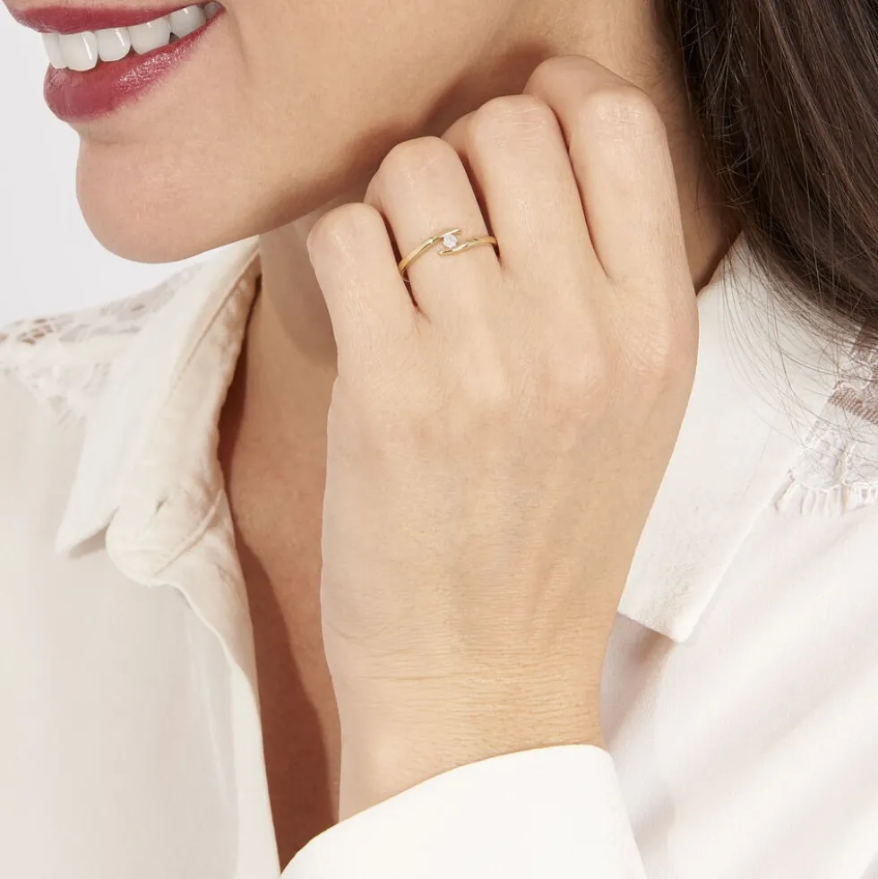 Bague Nolah Or Jaune Diamant