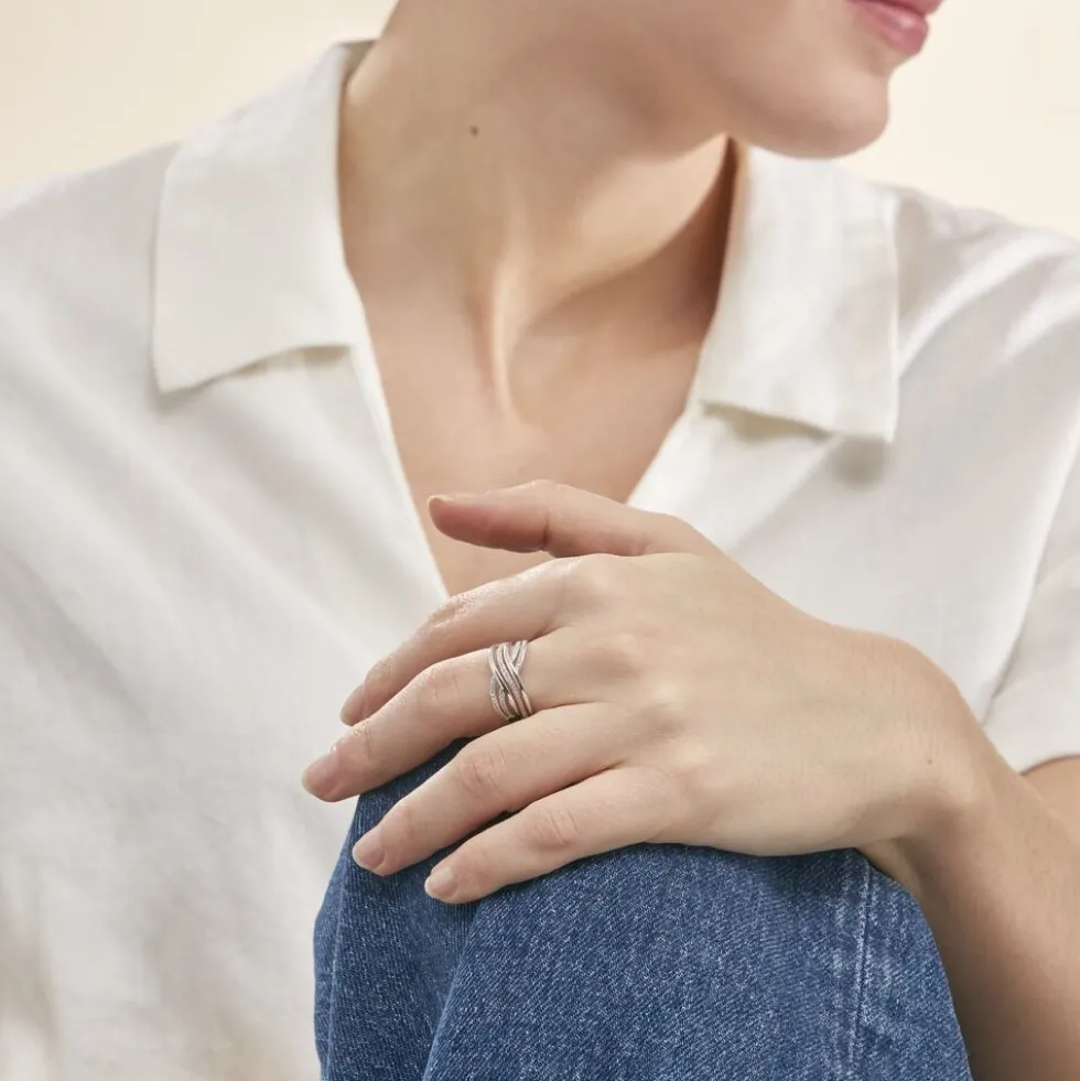 Bague Ocean Or Blanc Diamant