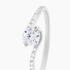 Bague Olly Or Blanc Oxyde De Zirconium