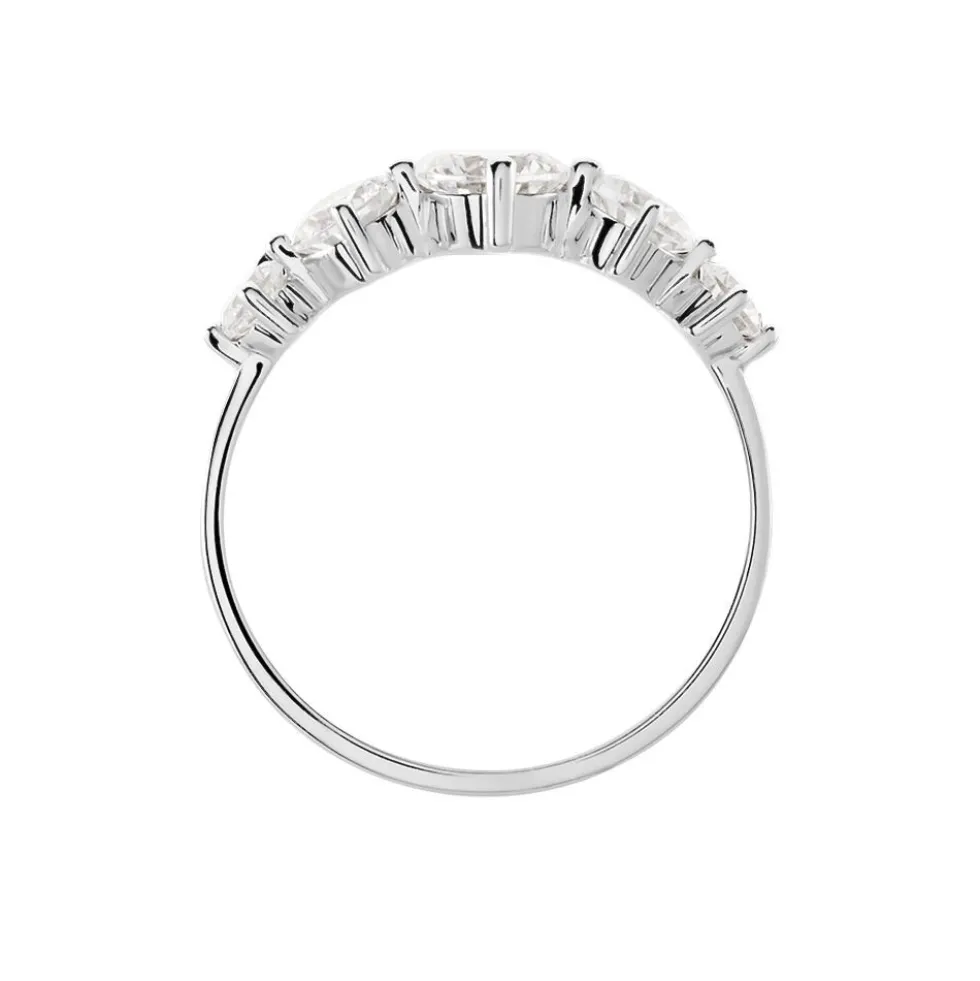 Bague Or Blanc Riyad Oxydes De Zirconium
