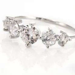 Bague Or Blanc Riyad Oxydes De Zirconium