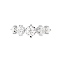 Bague Or Blanc Riyad Oxydes De Zirconium