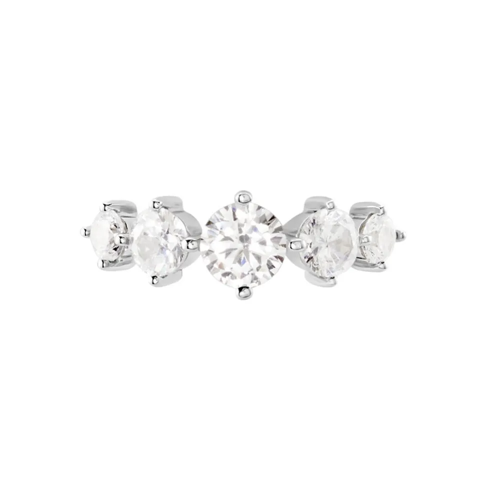 Bague Or Blanc Riyad Oxydes De Zirconium