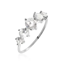 Bague Or Blanc Riyad Oxydes De Zirconium