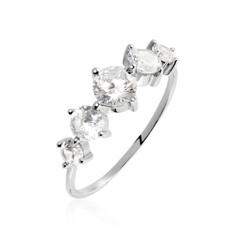 Bague Or Blanc Riyad Oxydes De Zirconium