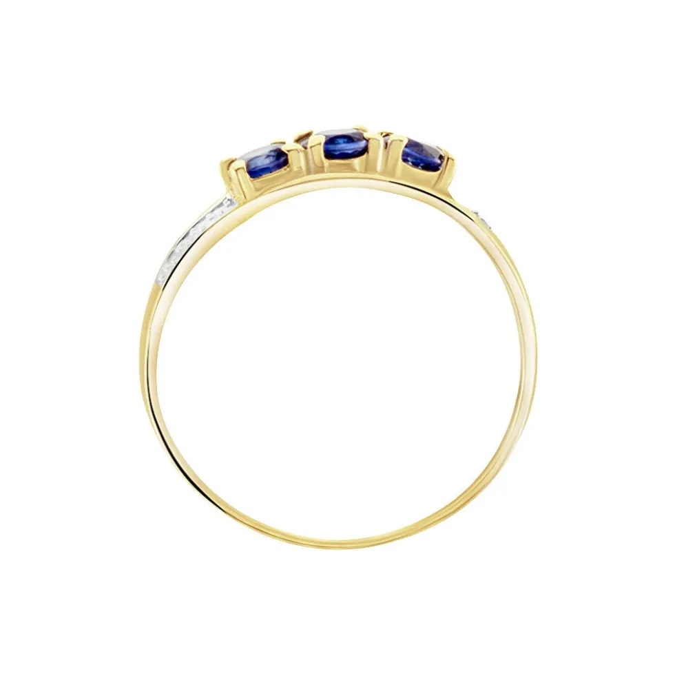 Bague Or Jaune Abelard Saphirs Diamants