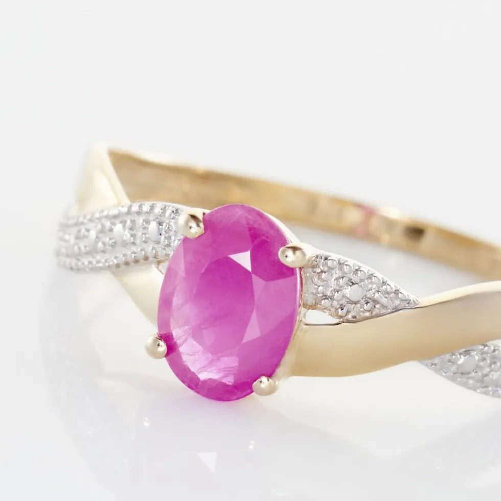 Bague Or Jaune Candice Rubis