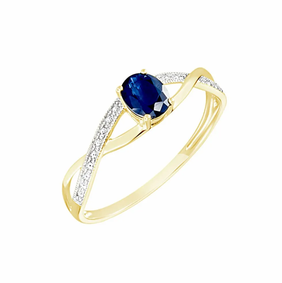 Bague Or Jaune Katalinta Saphir