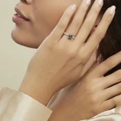 Bague Or Jaune Monroe Topaze Oxydes De Zirconium