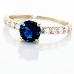 Bague Or Jaune Monroe Topaze Oxydes De Zirconium