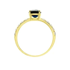 Bague Or Jaune Monroe Topaze Oxydes De Zirconium