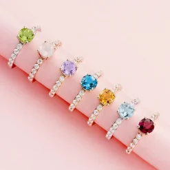 Bague Or Rose Monroe Quartz Oxydes De Zirconium