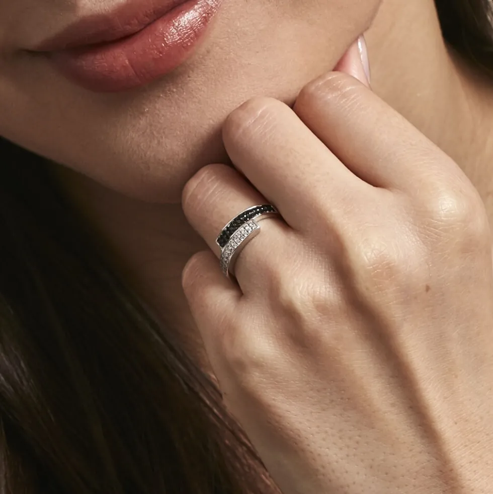 Bague Ouarida Argent Blanc Oxyde De Zirconium