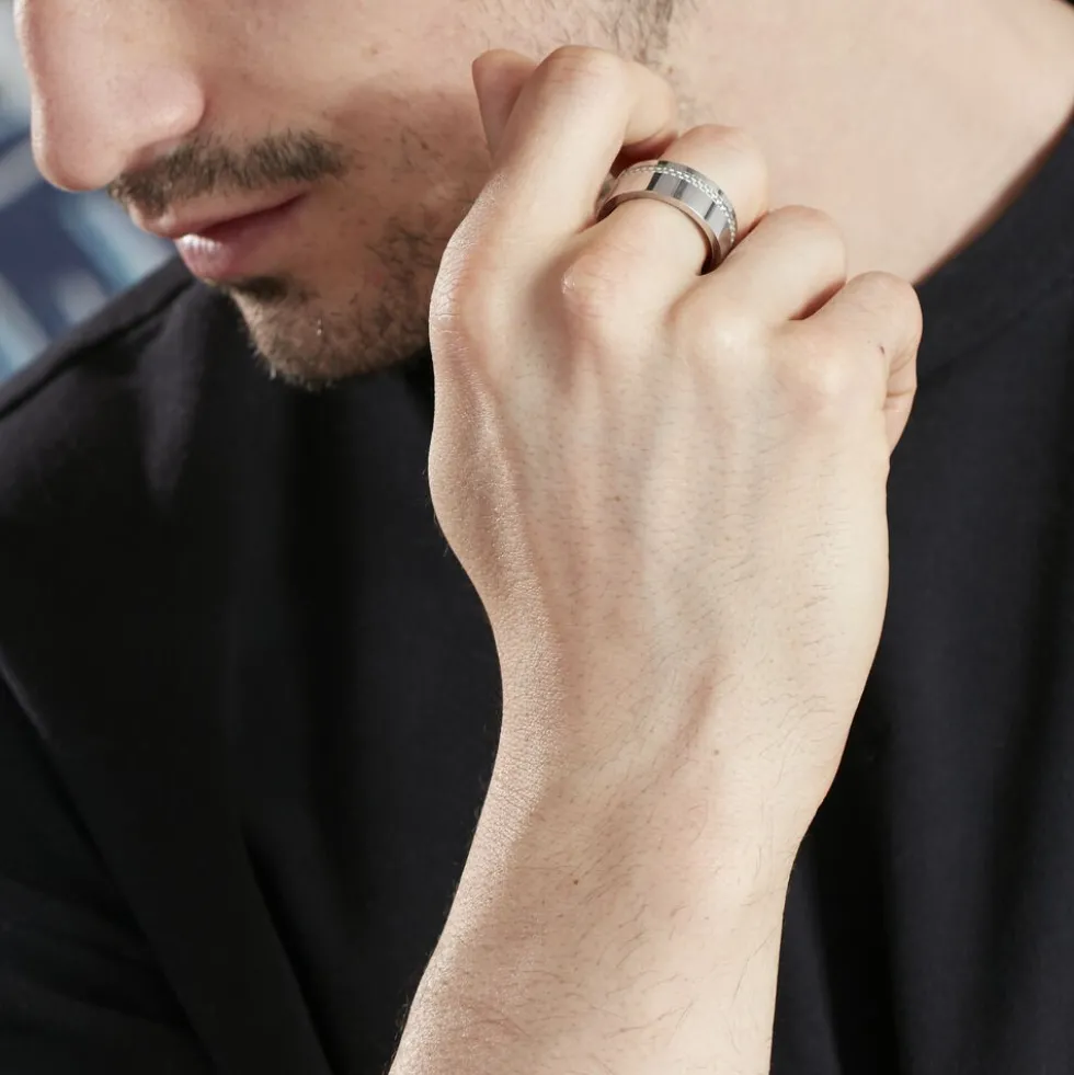 Bague Phebus Him Acier Blanc