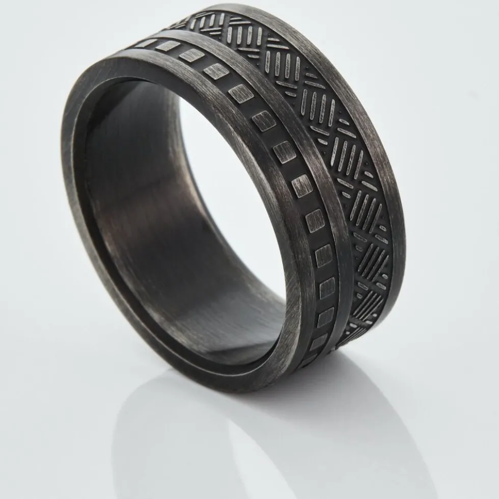 Bague Phebus Him Acier Noir
