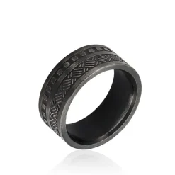 Bague Phebus Him Acier Noir