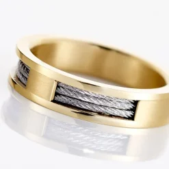 Bague Phebus Him Classique Acier Jaune
