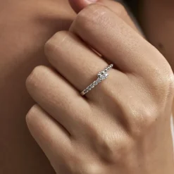 Bague Pisa Argent Blanc Oxyde De Zirconium