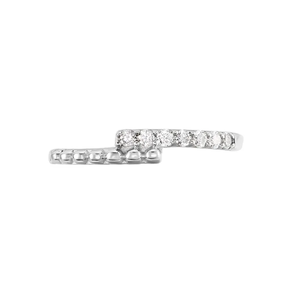 Bague Pisa Argent Blanc Oxyde De Zirconium