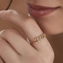 Bague Plaqué Or Jaune Luz Oxyde De Zirconium