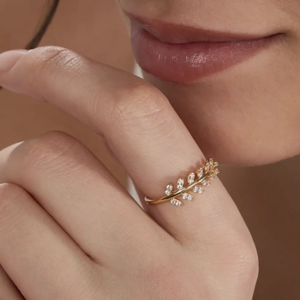 Bague Plaqué Or Jaune Luz Oxyde De Zirconium