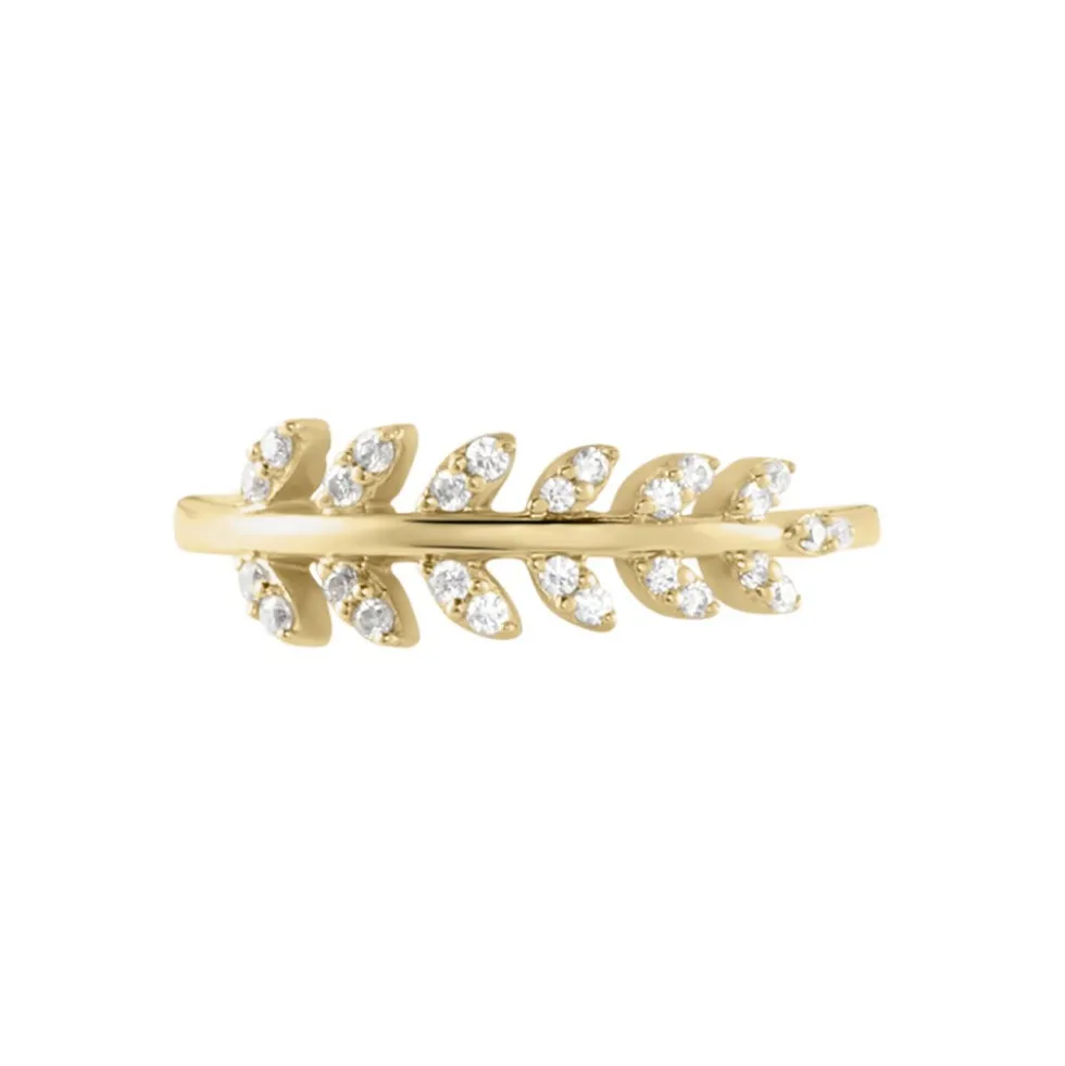 Bague Plaqué Or Jaune Luz Oxyde De Zirconium