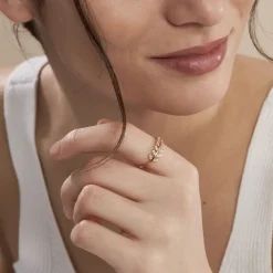 Bague Plaqué Or Jaune Luz Oxyde De Zirconium