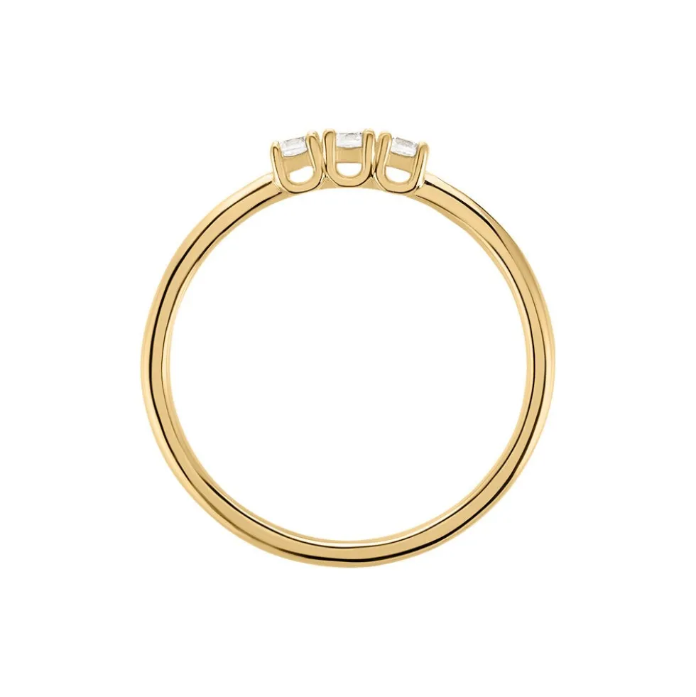 Bague Plaqué Or Jaune Shalice Oxydes De Zirconium