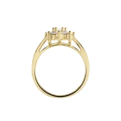 Bague Plaqué Or Mahats Oxyde De Zirconium