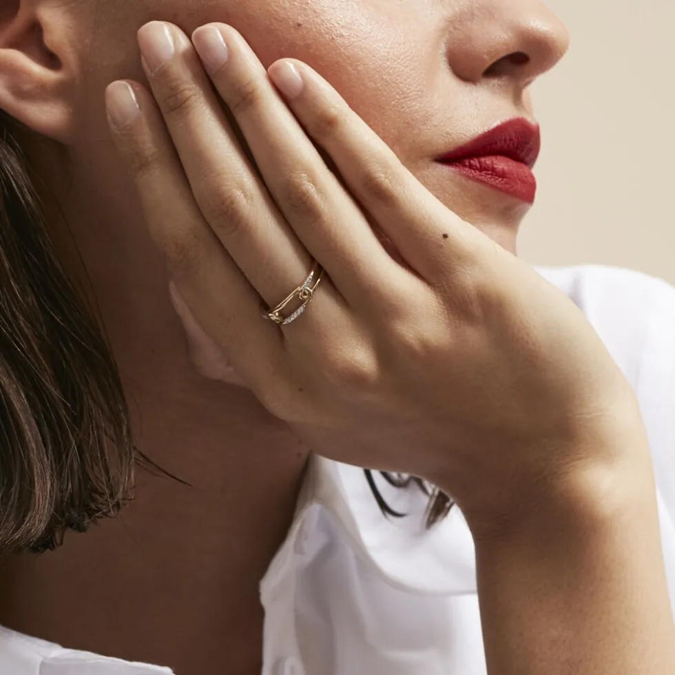 Bague Plaqué Or Mietta Oxydes De Zirconium