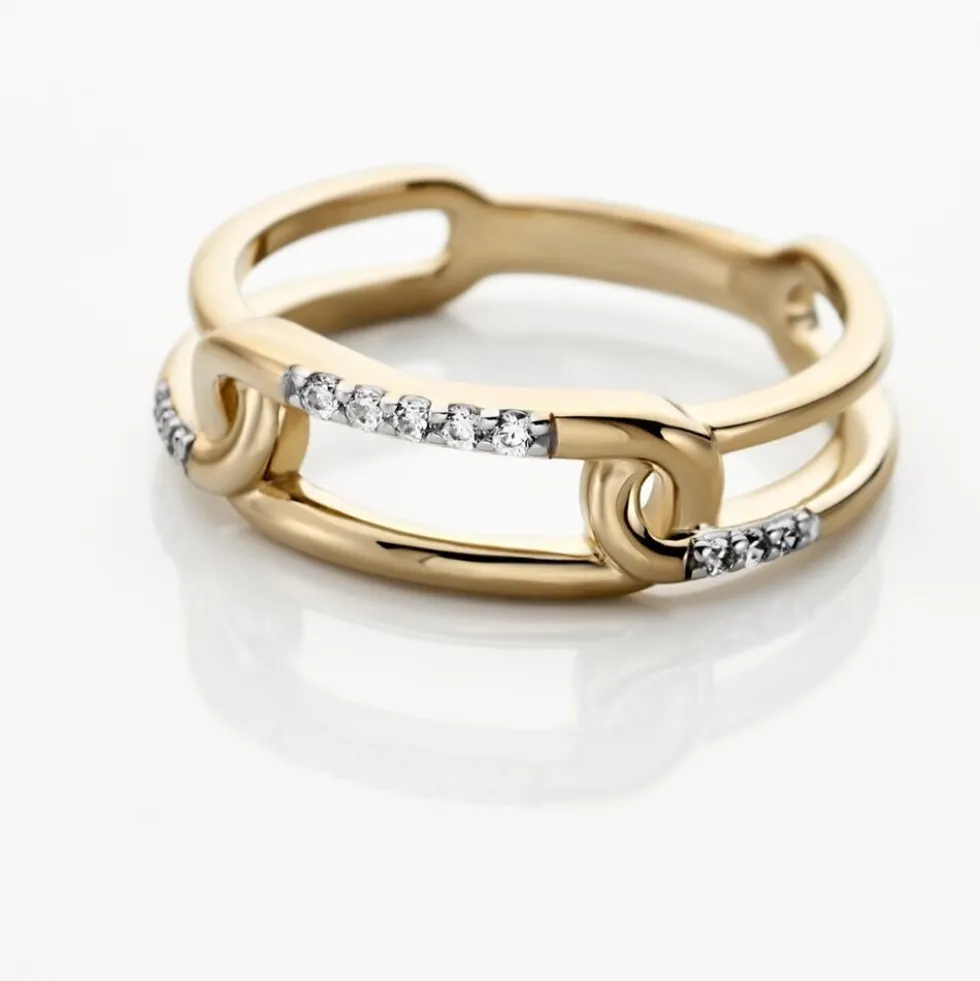 Bague Plaqué Or Mietta Oxydes De Zirconium