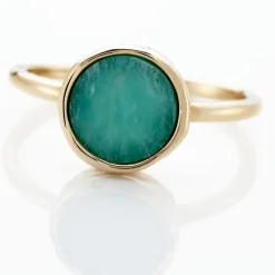 Bague Plaqué Or Neassa Amazonite