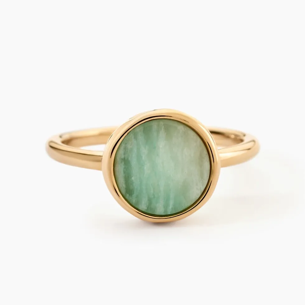 Bague Plaqué Or Neassa Amazonite