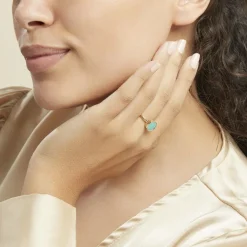 Bague Plaqué Or Neassa Amazonite