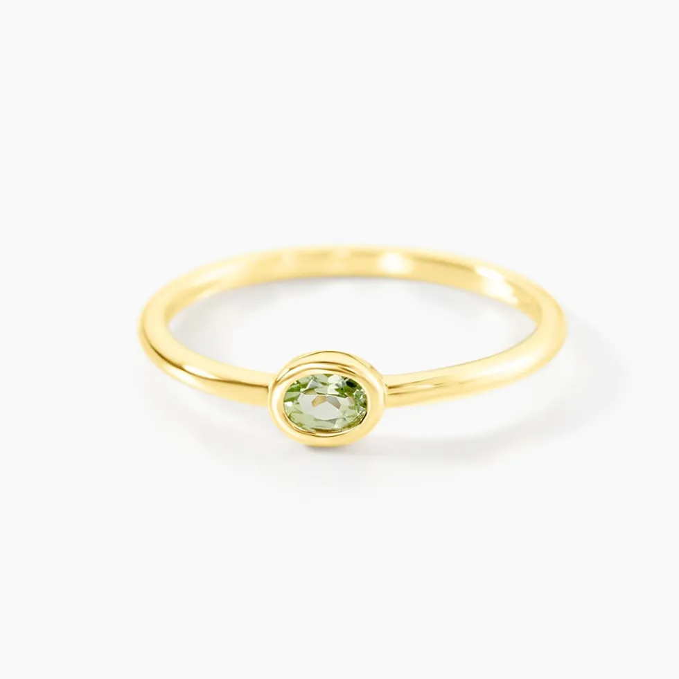 Bague Poem Argent Jaune Péridot