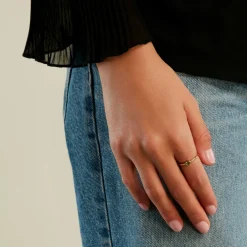 Bague Poem Argent Jaune Péridot