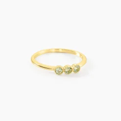 Bague Poem Argent Jaune Péridot
