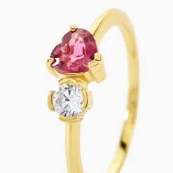 Bague Poem Argent Jaune Tourmaline Oxyde De Zirconium