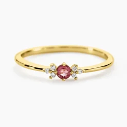 Bague Poem Argent Jaune Tourmaline Oxyde De Zirconium