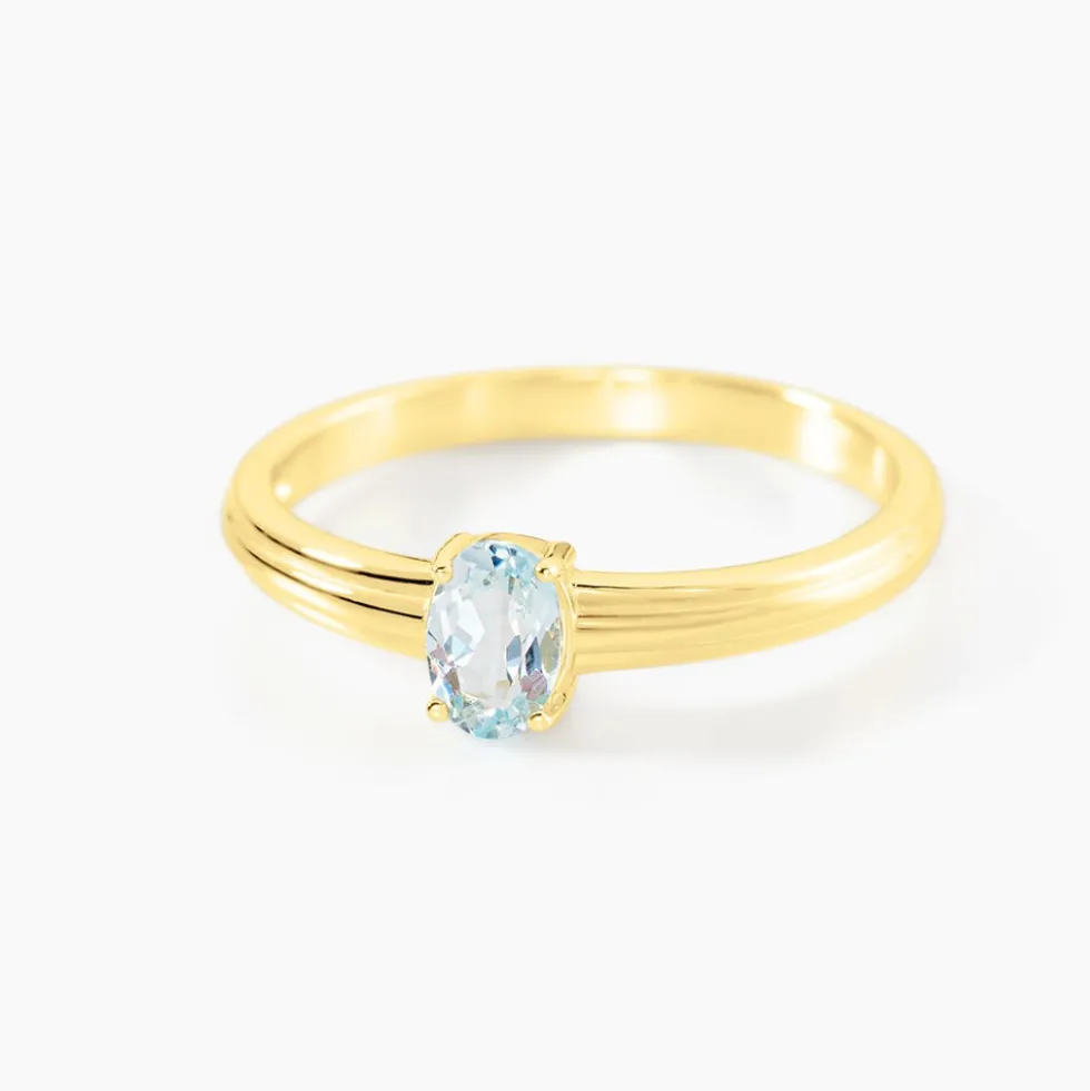 Bague Poem Argent Jaune Topaze