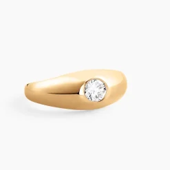 Bague Posie Plaqué Or Jaune Oxyde De Zirconium