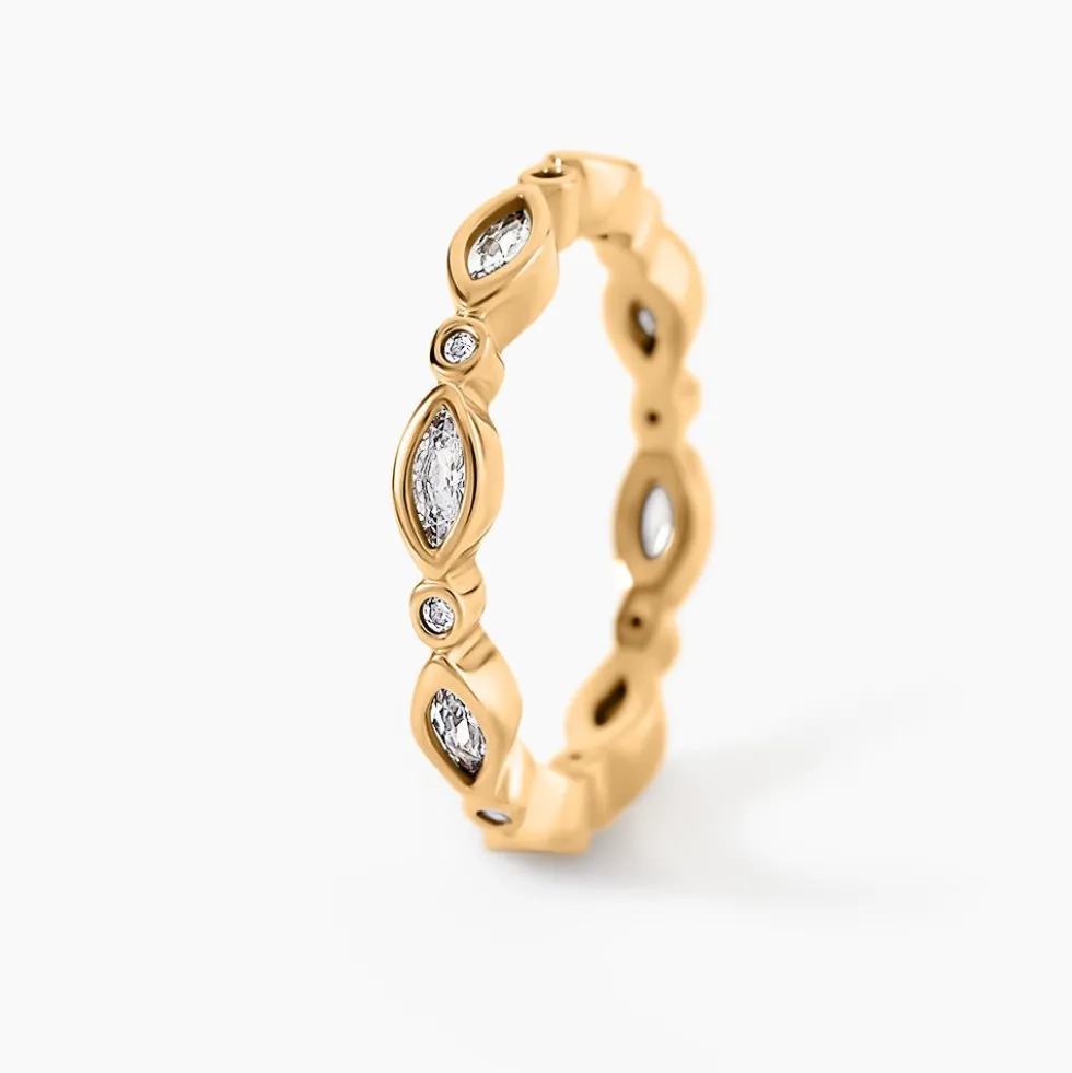 Bague Primavera Plaqué Or Jaune Oxyde De Zirconium