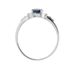 Bague Primevere Or Blanc Saphir Et Diamant