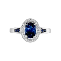 Bague Primevere Or Blanc Saphir Et Diamant