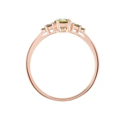Bague Rainbow Argent Rose Oxyde De Zirconium